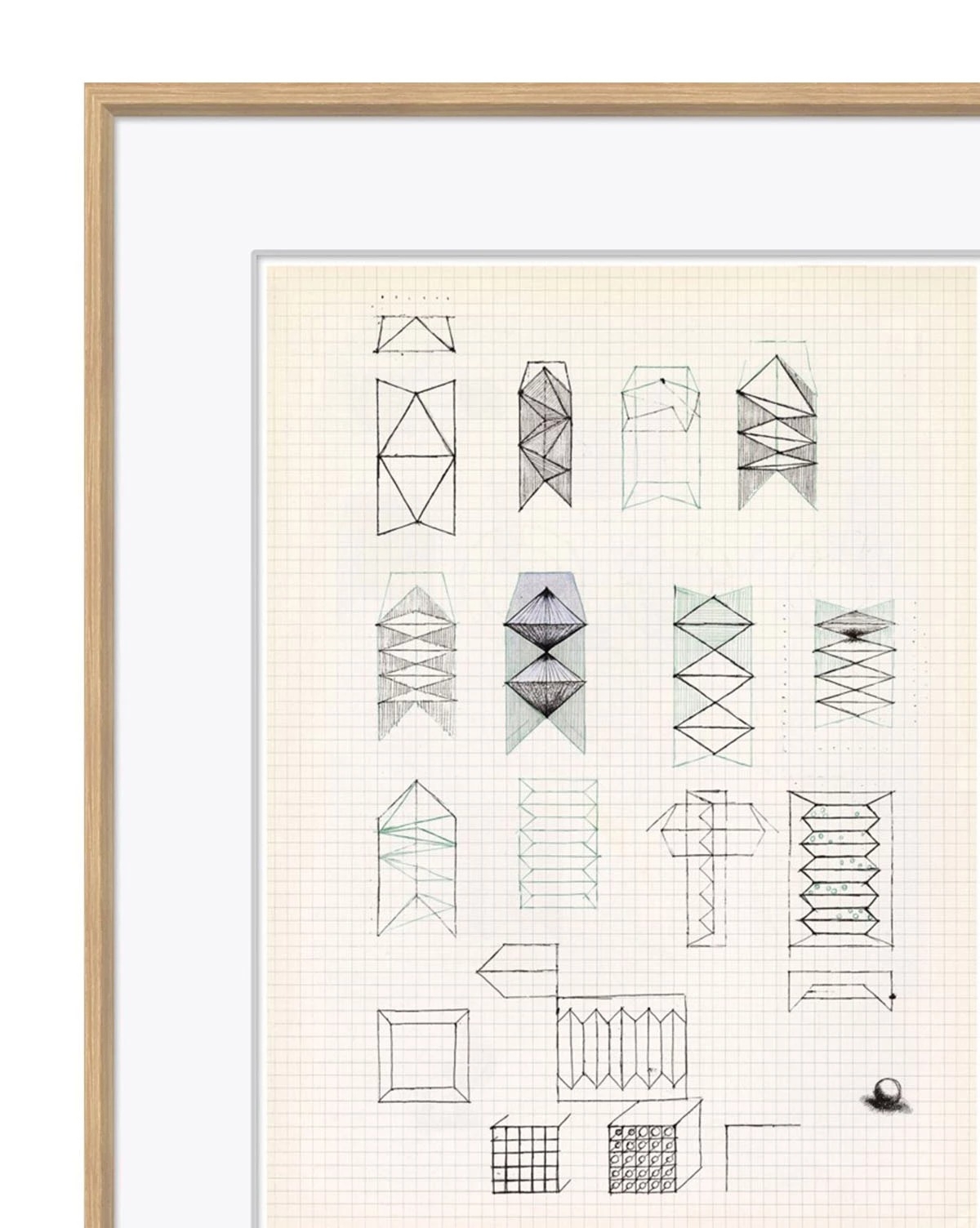 GEOMETRIC DOODLES FRAMED ART - Image 1