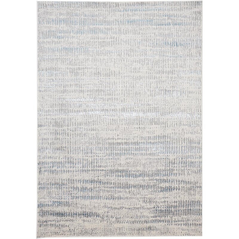 Nikola Abstract Power Loom Gray Area Rug 10'x13'2" - Image 0