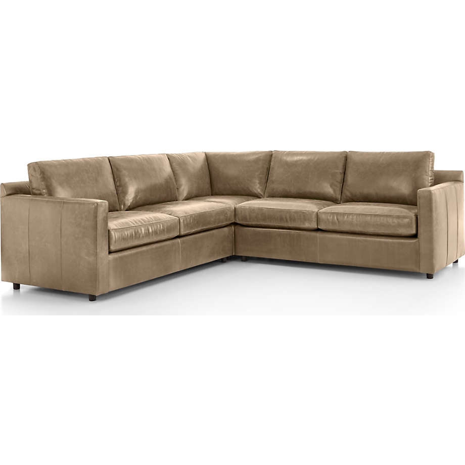 Barrett Leather 3-Piece Sectional Sofa - Image 0