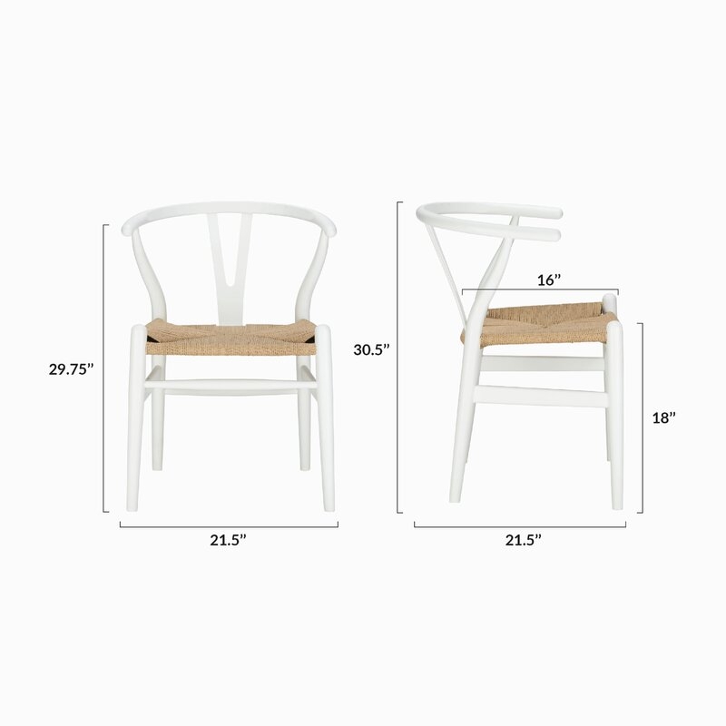 Wyn Solid Wood Weave Dining Chair - Image 4