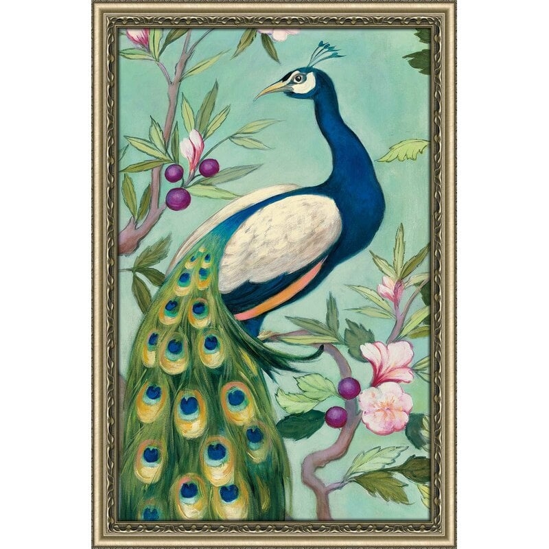 Pretty Peacock II by Julia Purinton - Picture Frame Print - Image 0