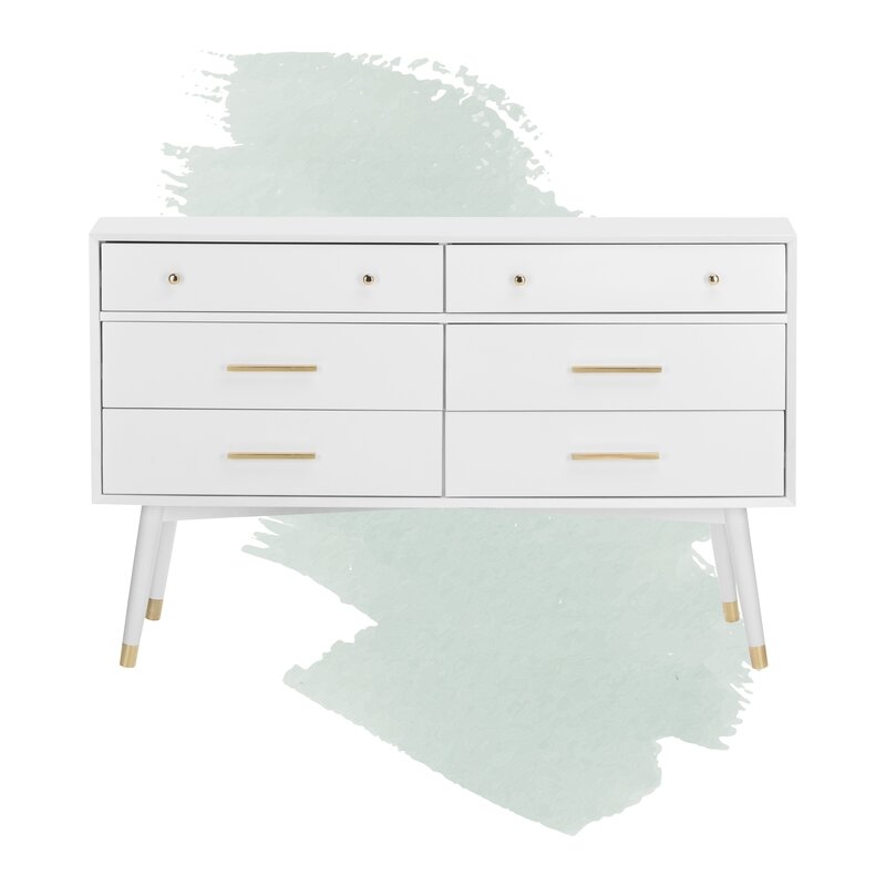 Lyla 6 Drawer Double Dresser - white - Image 0