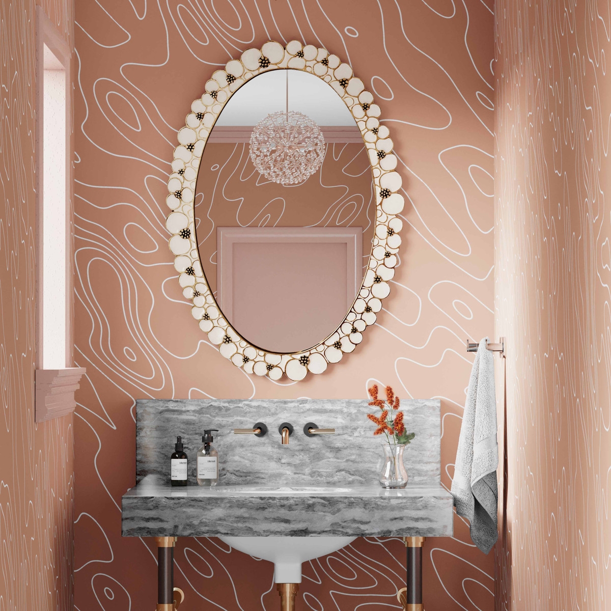 Flor Handpainted Mirror - Image 4