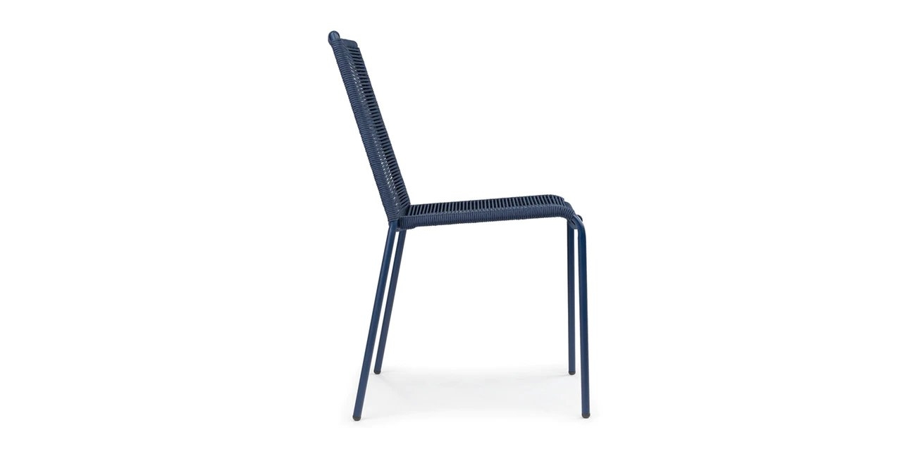Zina Heathered Gray Dining Chair - Indigo Blue - Image 1