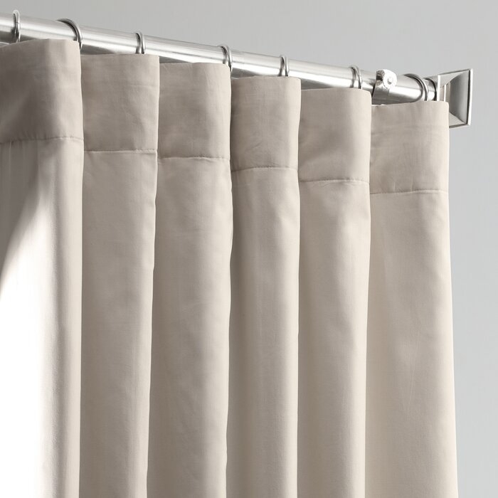 Bryce Solid Max Blackout Thermal Rod Pocket Curtains - Hazelwood Beige, 50" x 84" - Image 1