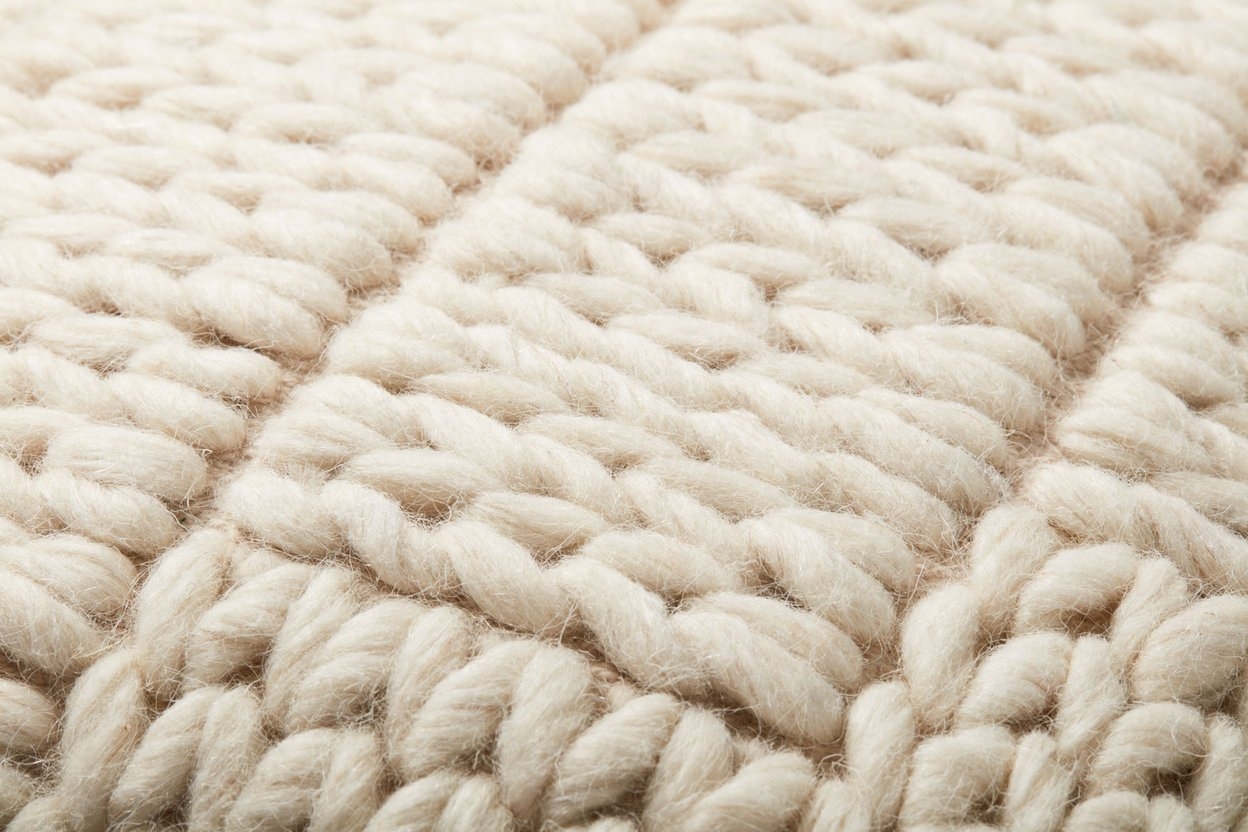 Woven Blocked Throw Pillow, Ivory, 18" x 18" - Image 3