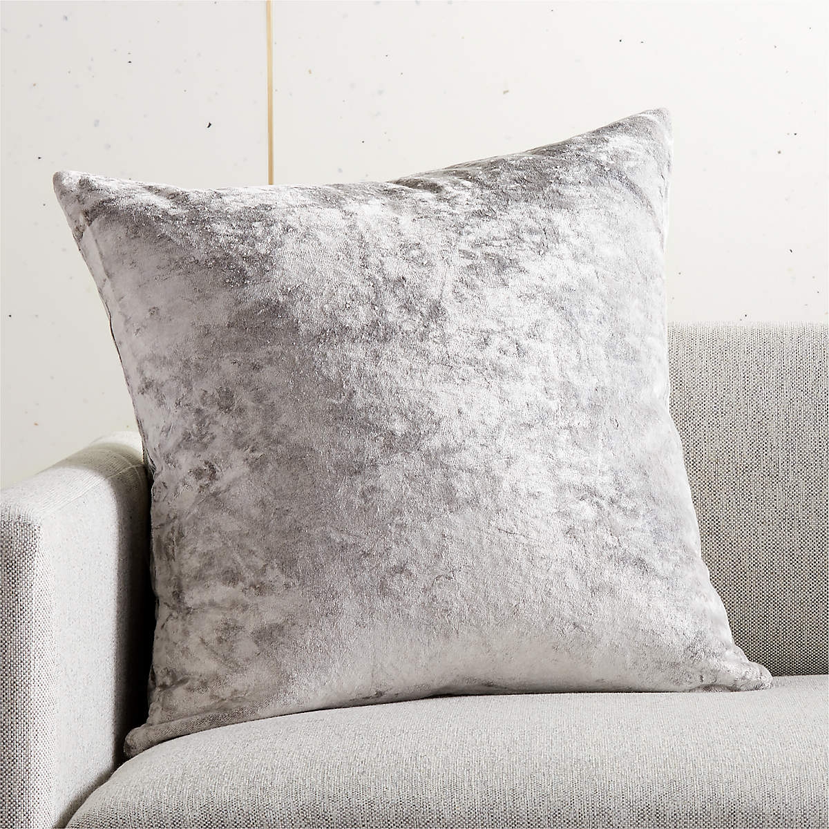 Strauss Pillow with Down-Alternative Insert, Light Gray, 20" x 20" - Image 1