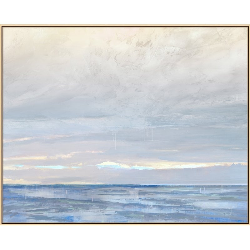 Wendover Art Group Where Sea Meets Sky - Floater Frame Painting on Canvas - Image 0