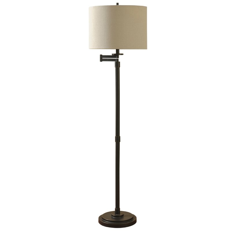 Sefton 62" Swing Arm Floor Lamp, Bronze - Image 0