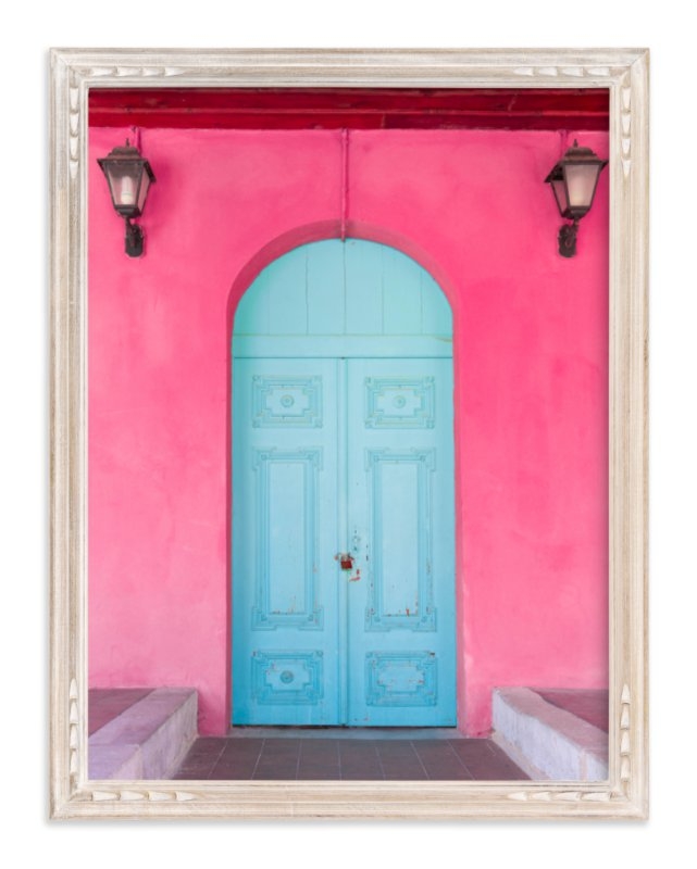 pandora's door - 16" x 20" - whitewashed french farmhouse - Image 0