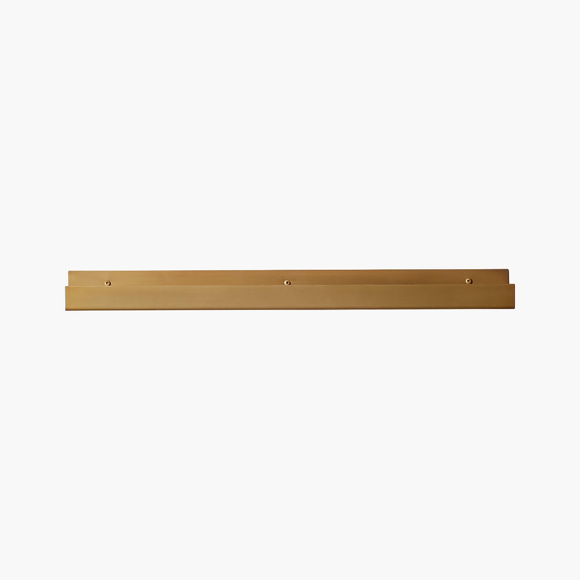 Metal Wall Ledge, Antique Brass, 48" - Image 0