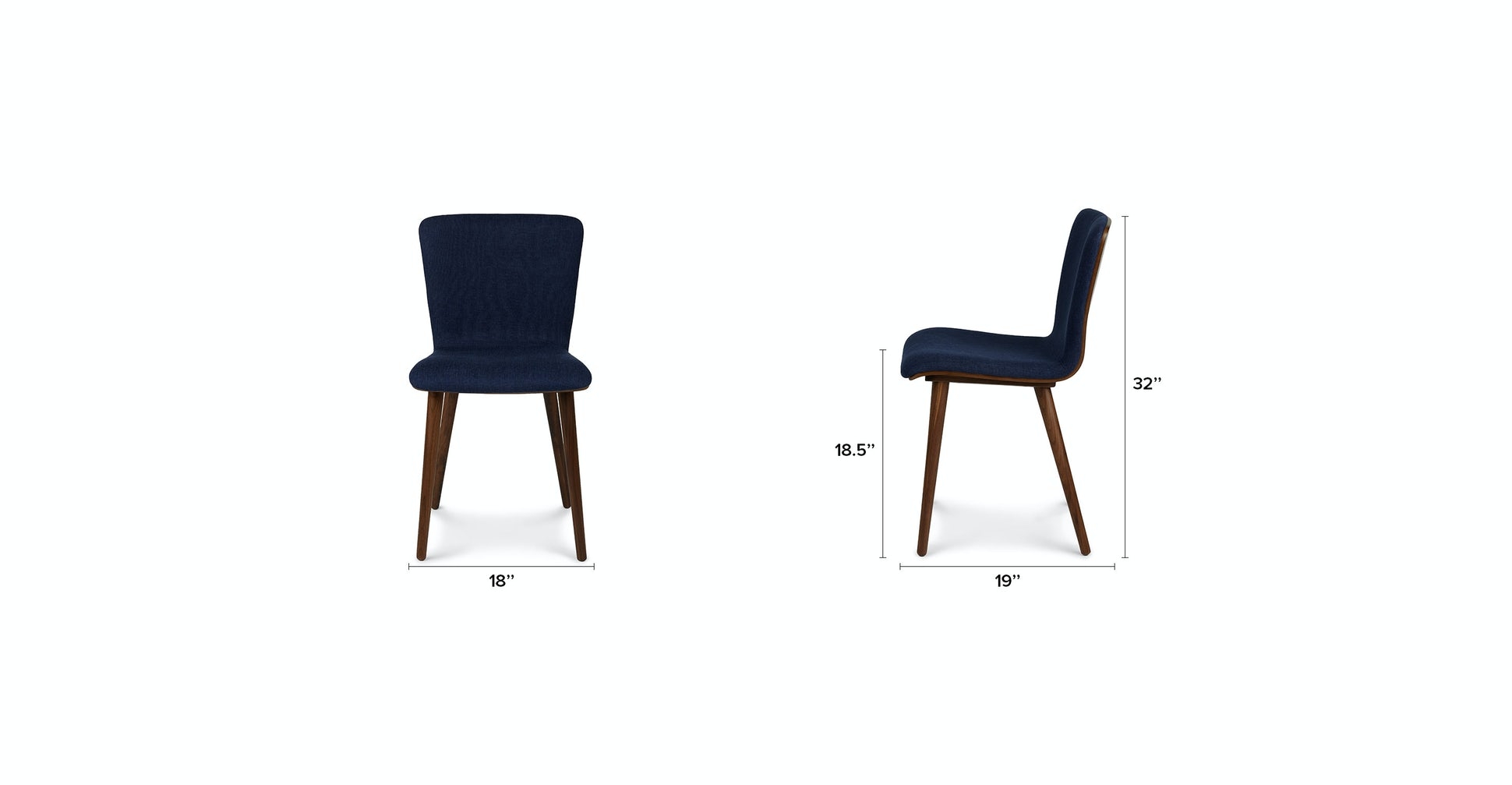Sede Oceano Blue Walnut Dining Chair (set of 2) - Image 5