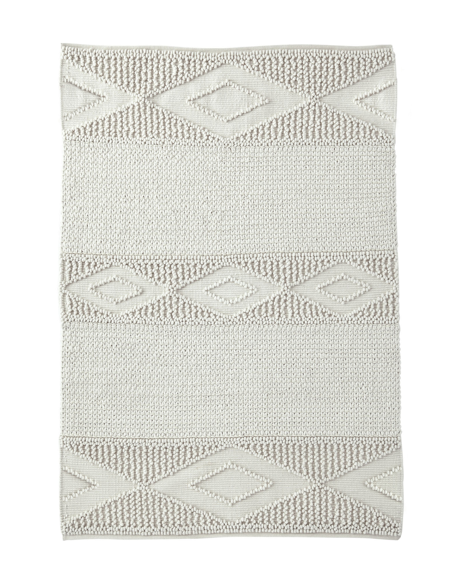 Macramé Wool Rug - Ivory - 5' x 7' - Image 0