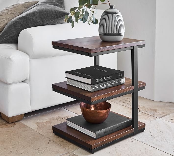 Allen Wood Tiered End Table - Image 4