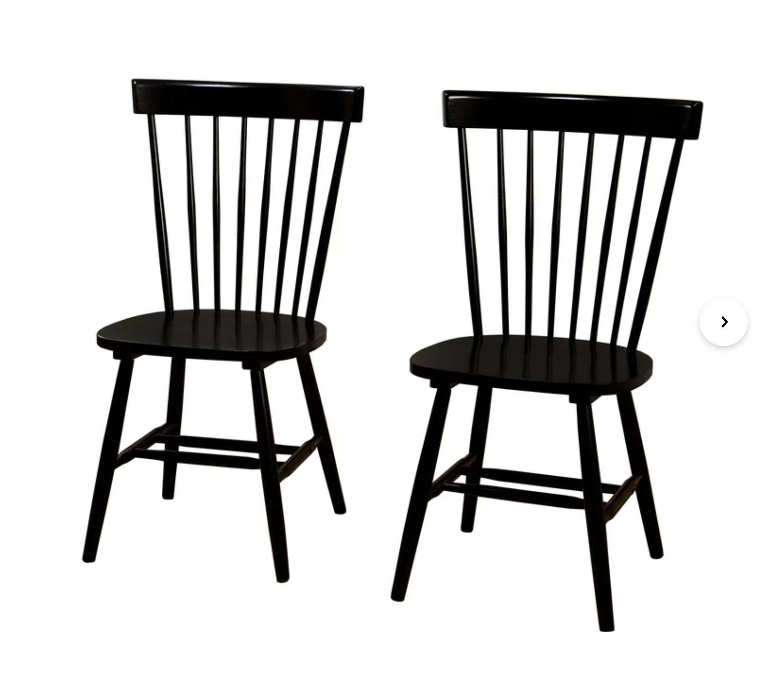 Roudebush Solid Wood Dining Chair / Set of 2 / Black - Image 0