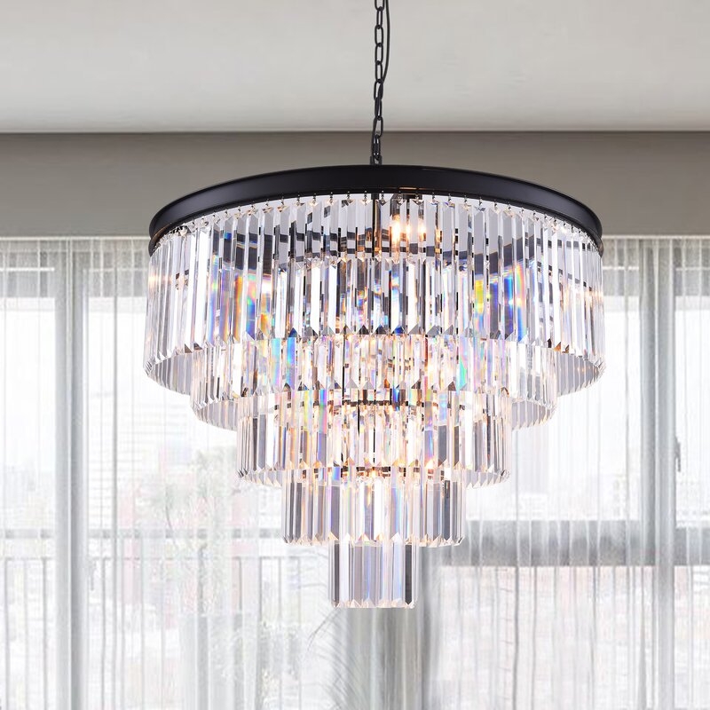 Eitzen 12 - Light Unique Tiered Chandelier with Crystal Accents - Image 1