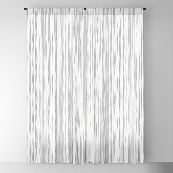 Blackout Window Curtains - Platinum Lines Never Fail - Light Gray Blackout Curtain - 96"x50" - Set of Two - Image 0