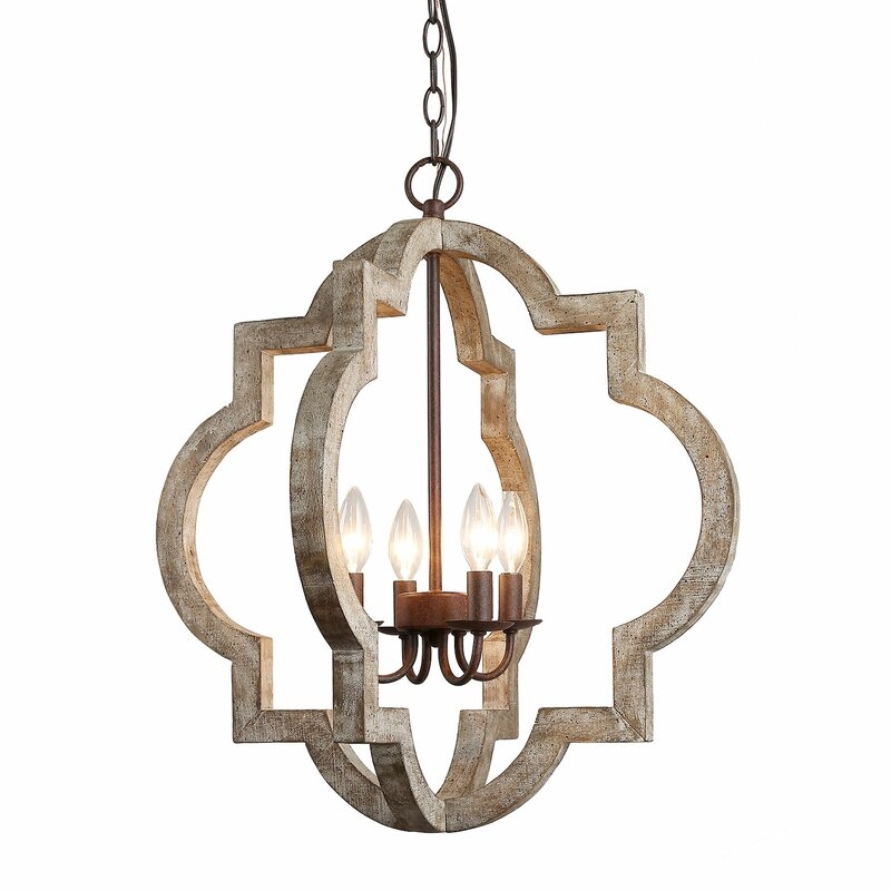Howle 4-Light Candle Style Geometric Chandelier - Image 0