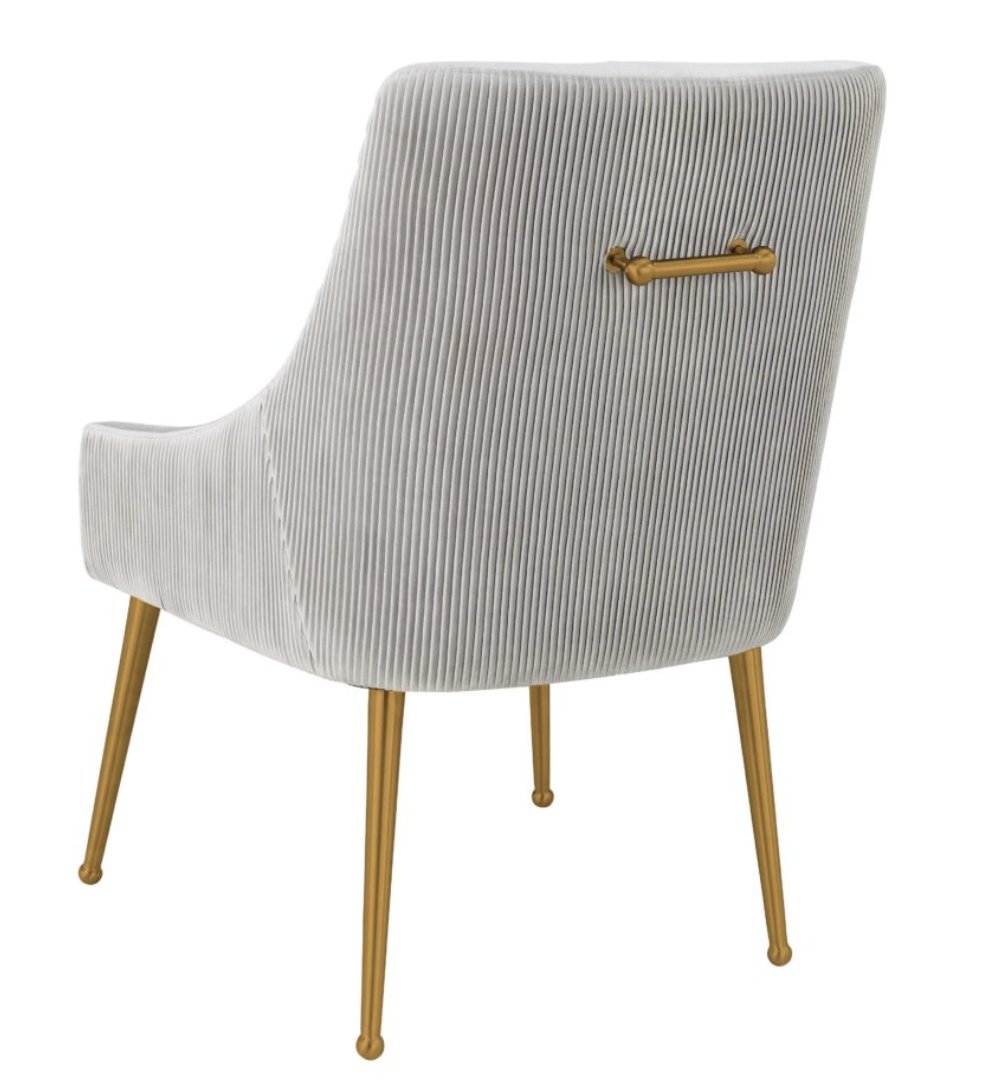 Skyler Pleated Light Morgan Velvet Side Chair - Image 1