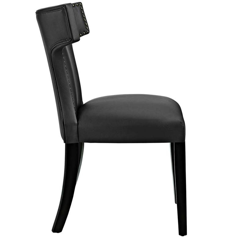 Curve Black Vinyl Dining Chair - Style # 33T41 - Image 1