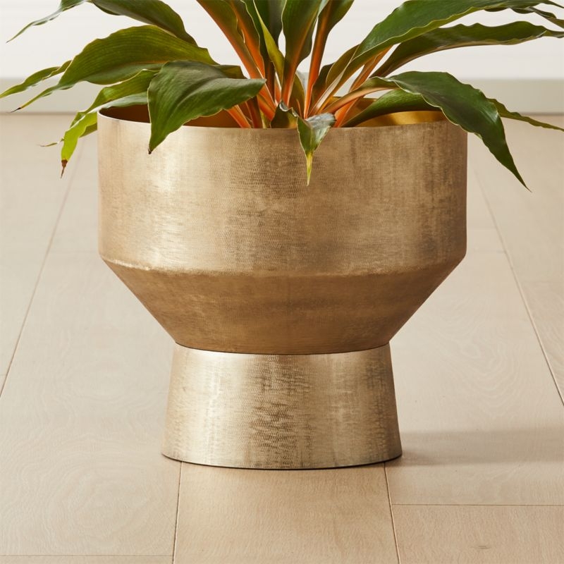 Bast Brass Floor Planter Small - NO LONGER AVAILABLE - Image 3