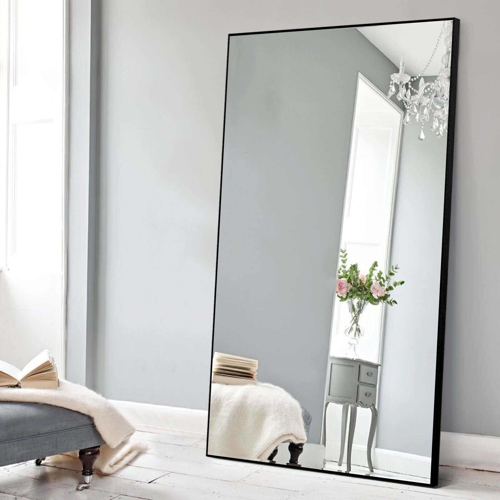 Framed Full Length Oversized Mirror - Image 1