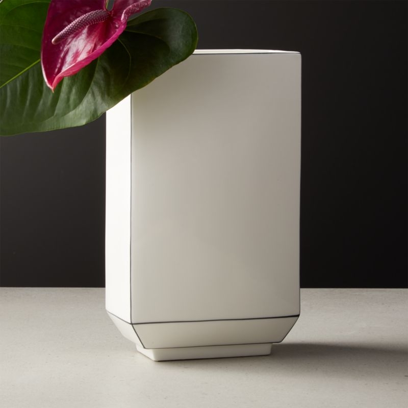 Margeaux White Ceramic Vase - Image 2
