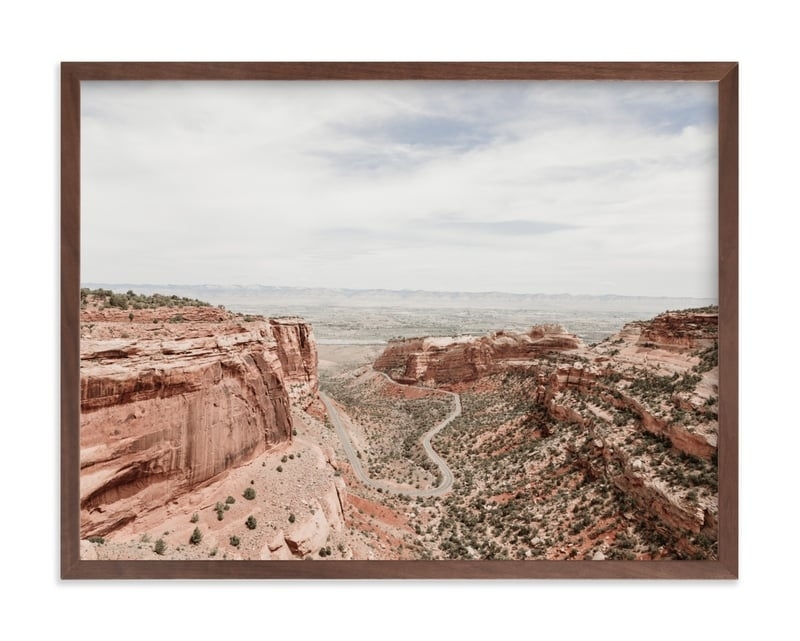 Desert Horizon by Jamie Lollback with Walnut Wood Frame - 18 x 24" - Image 0