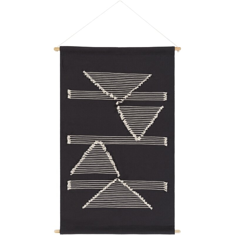 Cotton Modern Wall Hanging with Rod Included - Image 0
