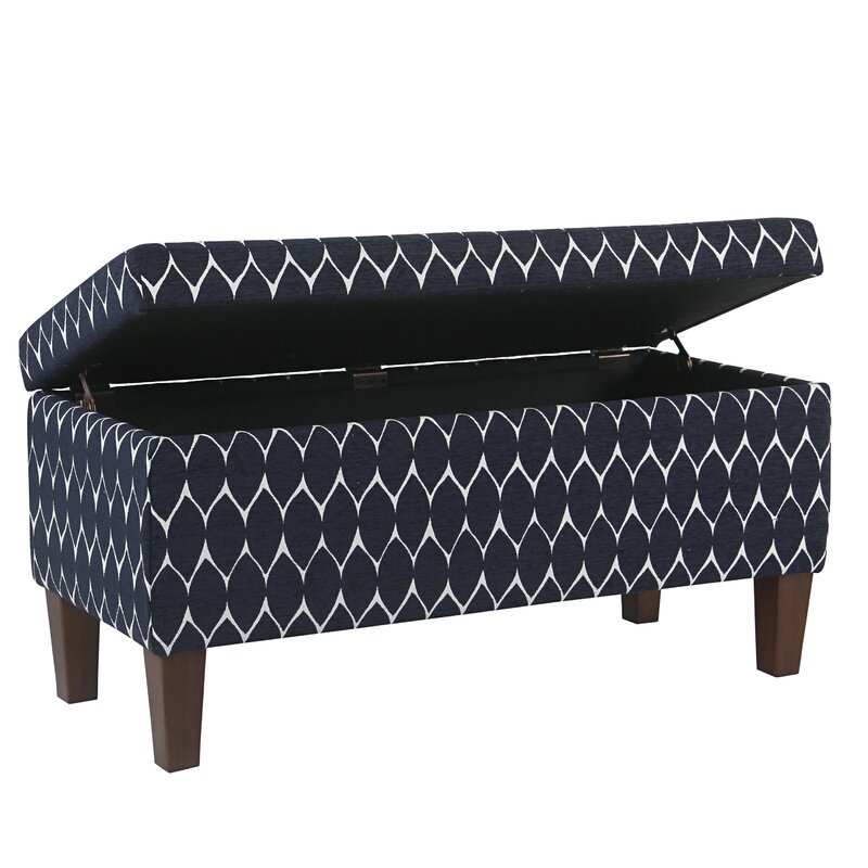 Genoveva Textured Upholstered Storage Bench - Image 1