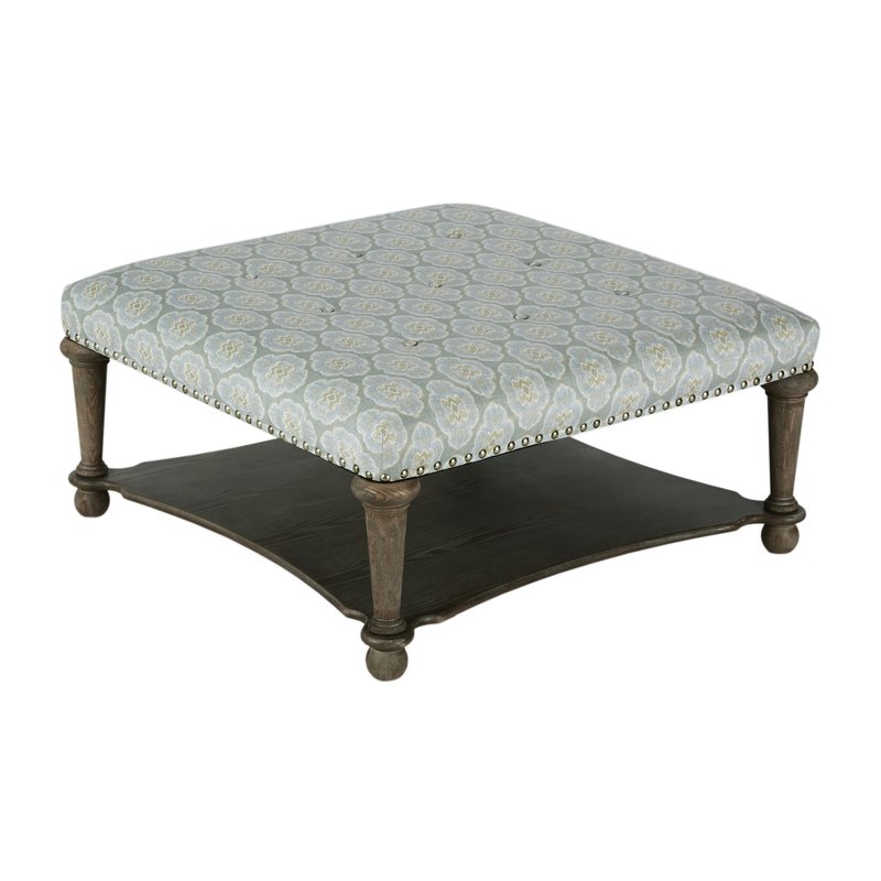 Refrenshire Cocktail Ottoman - Blue/Green - Image 0