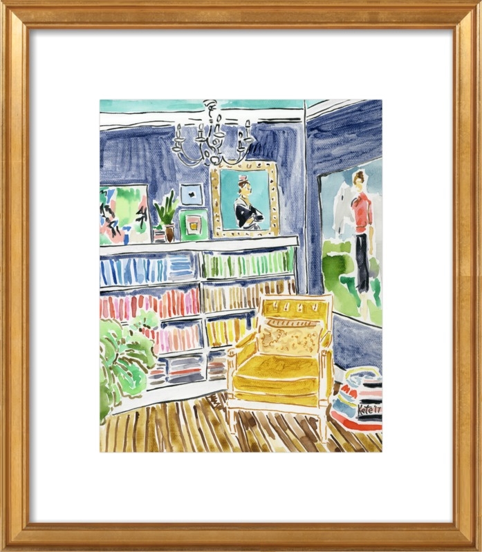 Bookshelf with Paintings - Image 0