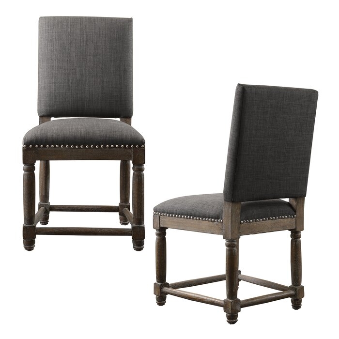 Latricia Upholstered Dining Chair / Gray - Set of 2 - Image 1