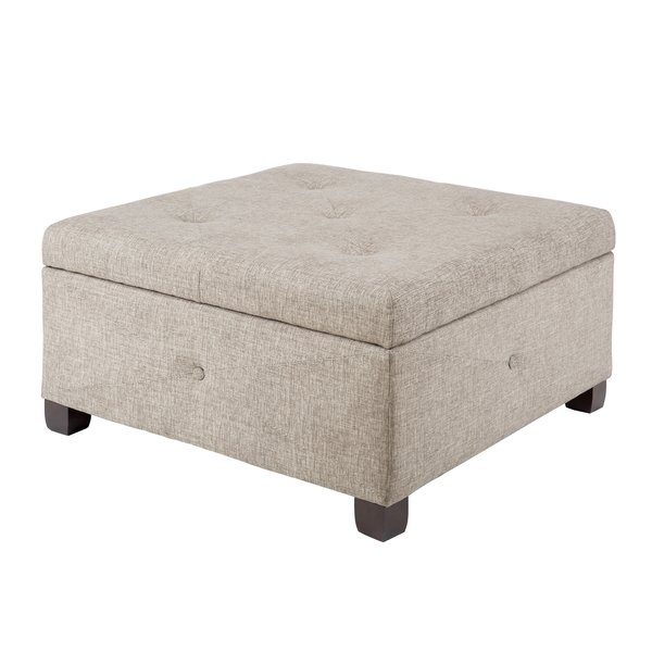 Mary Button Tufted Square Storage Ottoman - Image 2