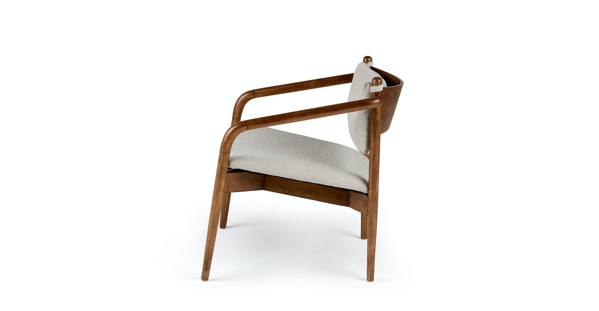 Lento Chalk Gray Lounge Chair - Image 1