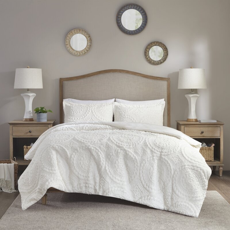 Mericia Comforter Set - Full/Queen, Ivory - Image 2