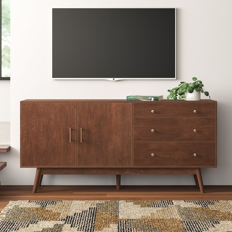 Hilary TV Stand for TVs up to 85" in Walnut - Image 0