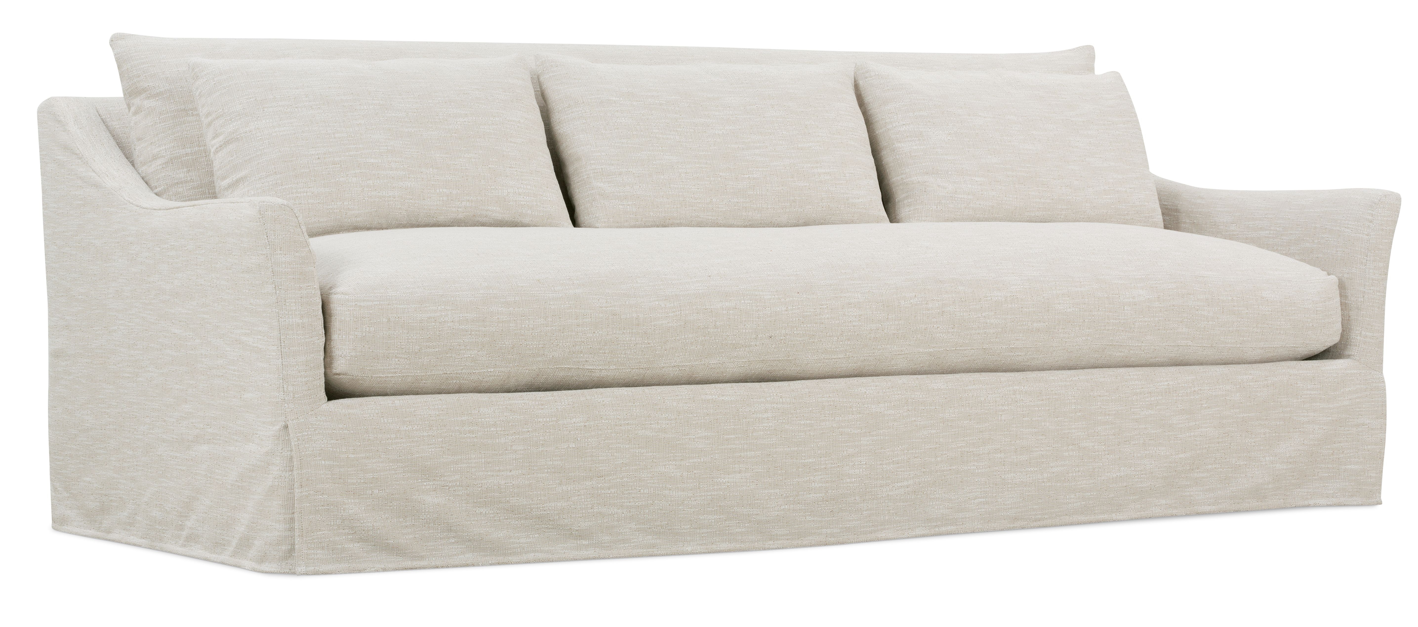 Fraser Slipcover Sofa, Bench Cushion, White, 95" - Image 1