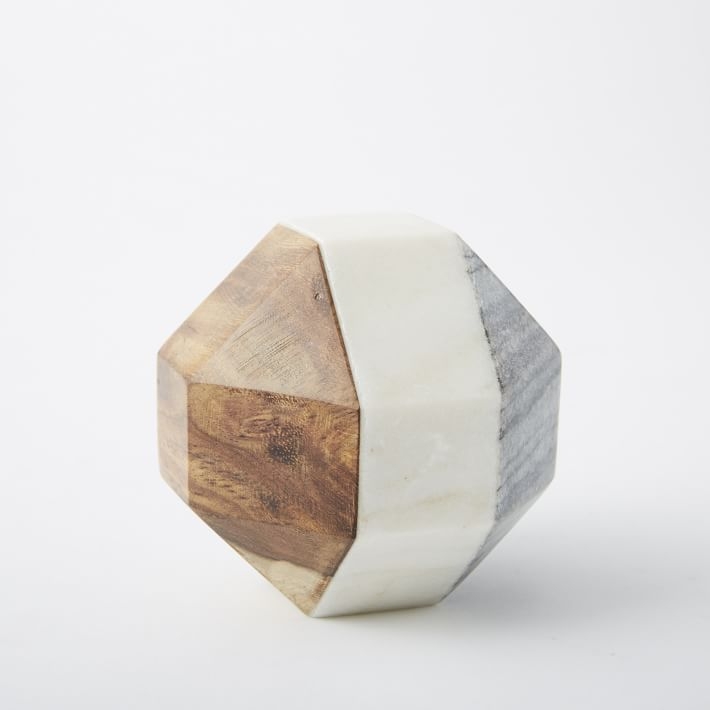 Marble & Wood Geometric Objects (SET OF 2) - Image 0