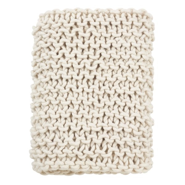 Mantua Oversized Cable Knit Premium Wool Throw - Image 0
