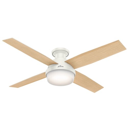 52" Dempsey 4-Blade Ceiling Fan with Remote, Light Kit Included - Image 4