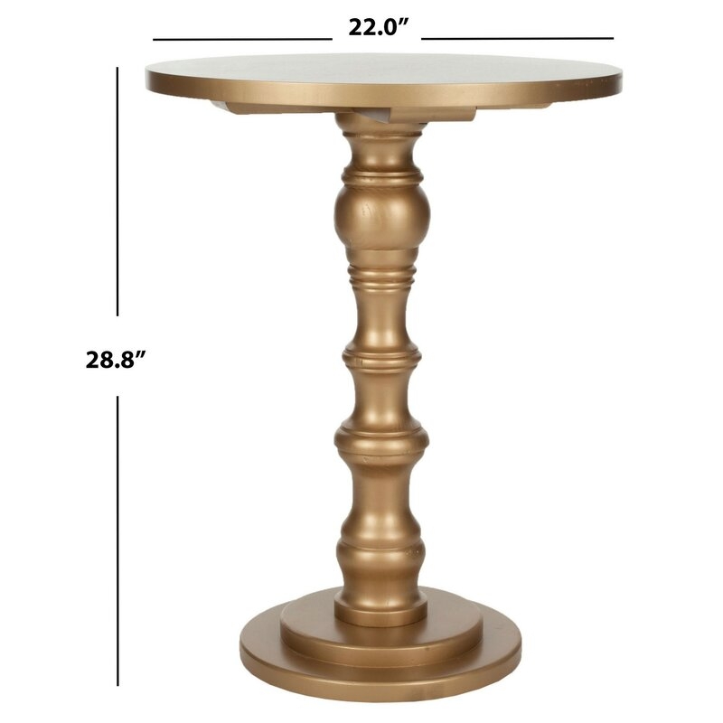 Willhite Solid Wood Pedestal End Table - Image 1
