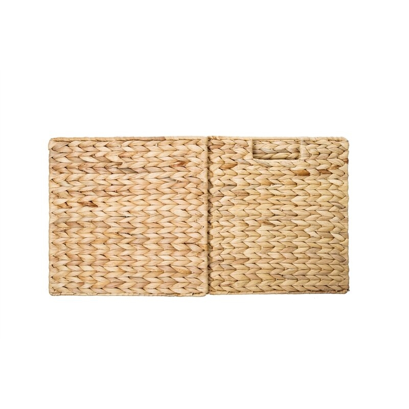 Foldable Hyacinth Storage Basket with Iron Wire Frame - Image 3
