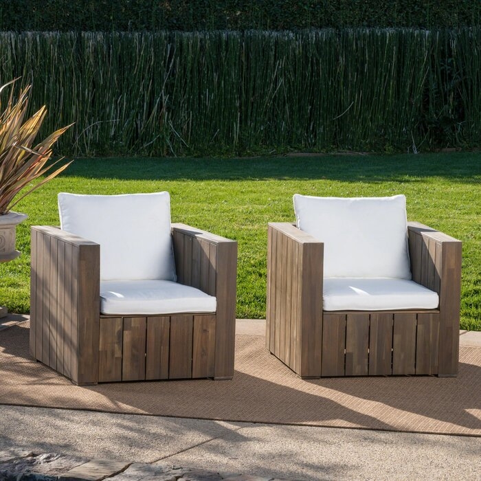 Philip Patio Chair with Cushion (set of 2) - Image 0