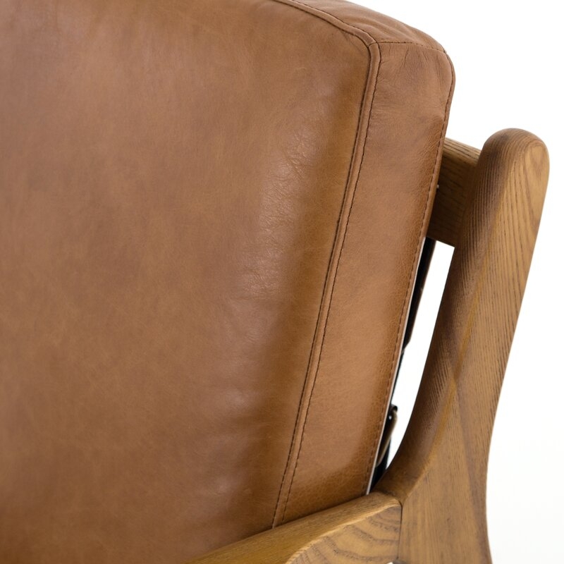 Four Hands Silas Armchair Upholstery Color: Brown, Leg Color: Brown - Image 5