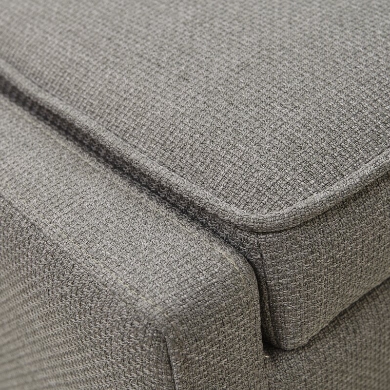 BABSY Upholstered Flip Top Storage Bench, Gray - Image 1