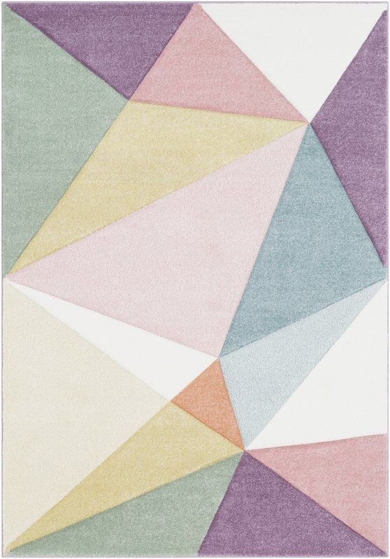 Cheeseman Modern Geometric Carved Pink/Purple Area Rug - Image 0