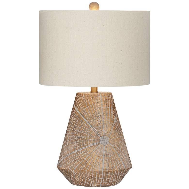 Webler Copper Faux Wood Table Lamp - Style # 55V09 - Image 1
