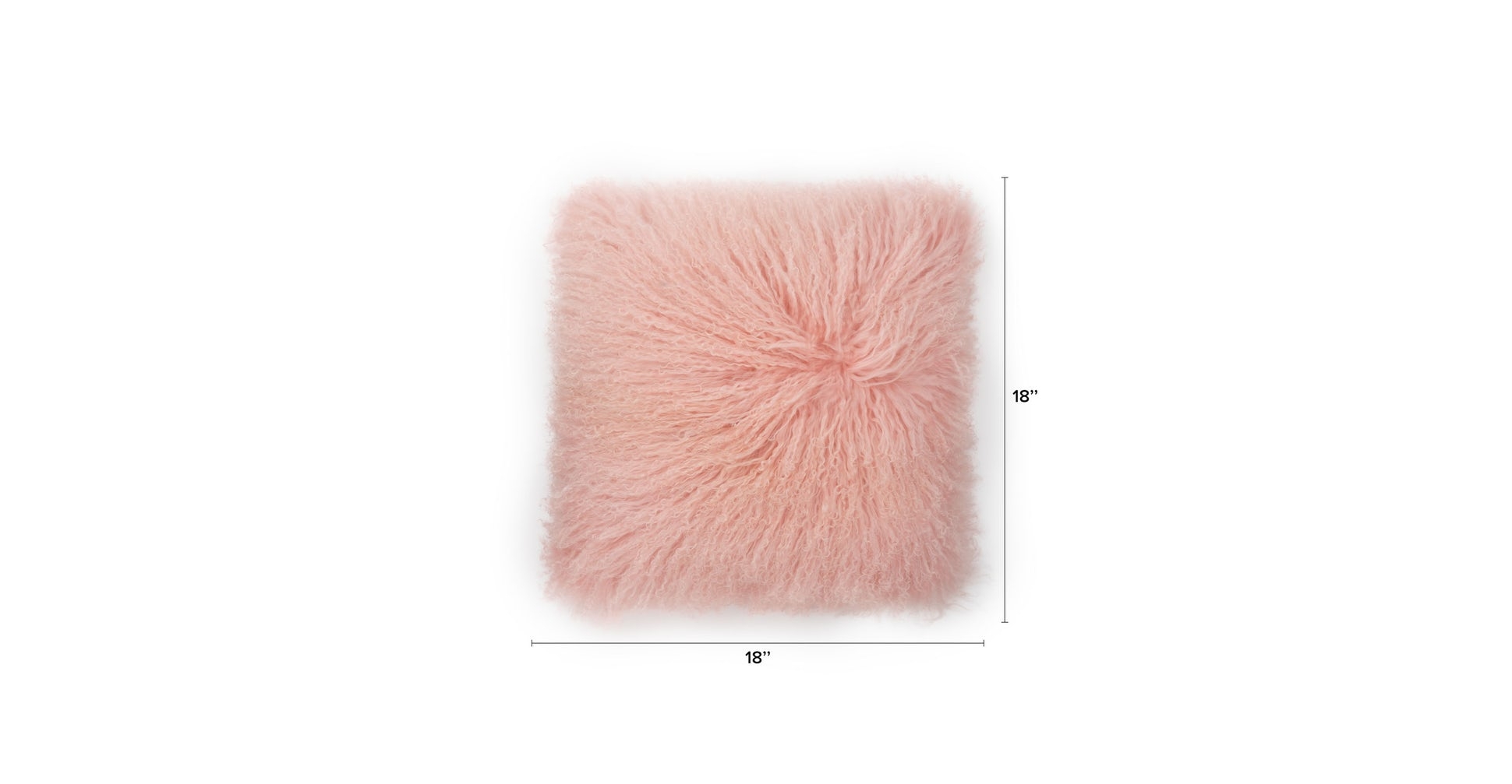 Bocco Pink Sheepskin Pillow - Image 1