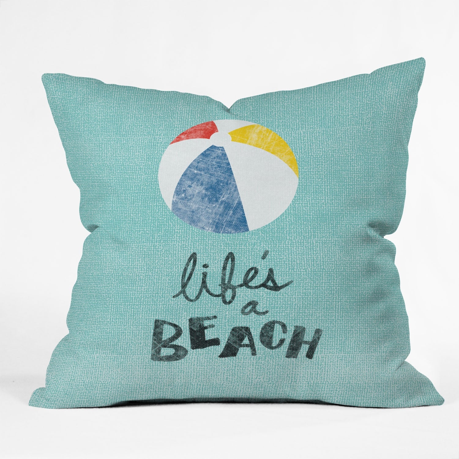Lifes A Beach by Nick Nelson - Indoor Throw Pillow 18" x 18" - Image 0